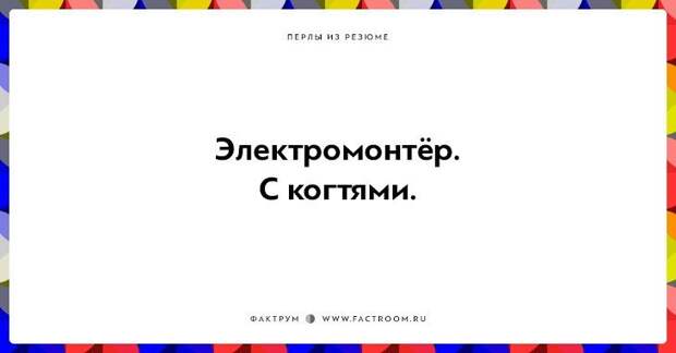 20 незабываемых перлов из резюме оригинальных людей 20 незабываемых перлов из резюме оригинальных людей