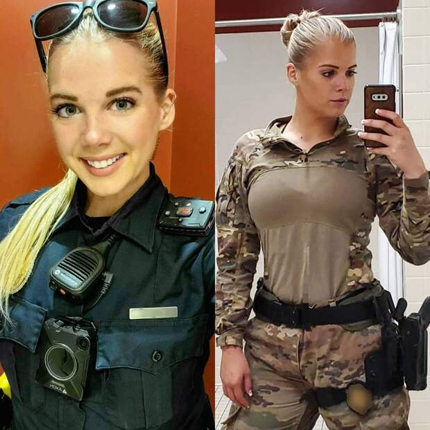 Красивые девушки в униформе и без неё