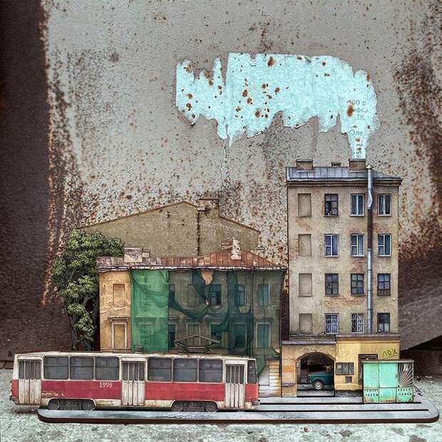 Петербургская художница выпустила третий конструктор, посвященный непарадной части города. Там есть трамвай и будка с ремонтом обуви