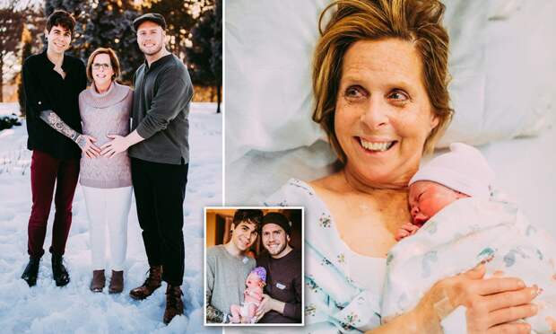 Семейный расклад: 61-летняя американка выносила и родила ребенка для своего сына-гея и его бойфренда