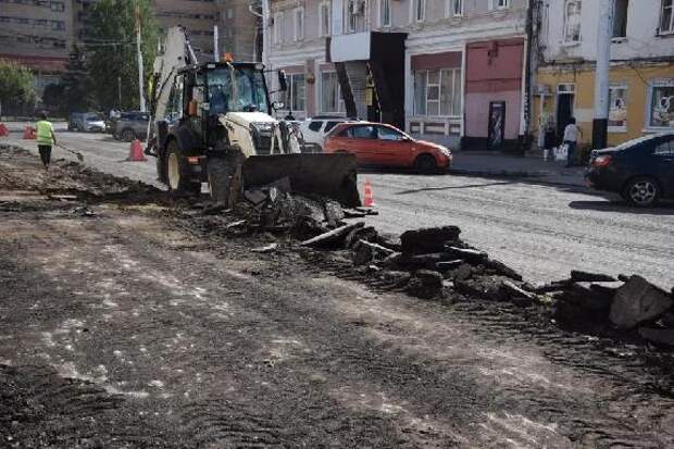 На улице Носовской в Тамбове стартовали дорожные работы