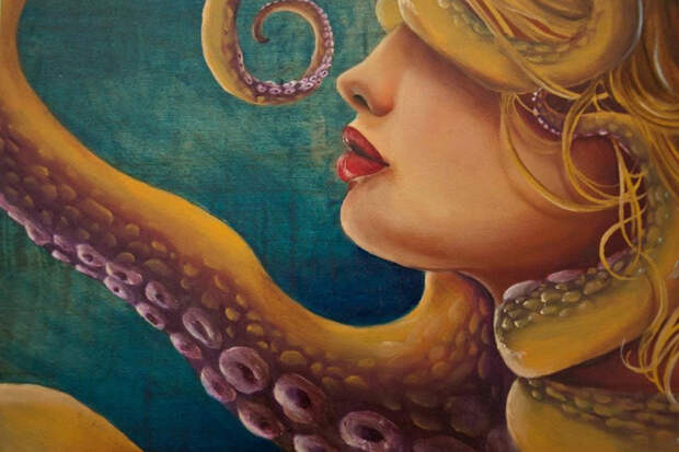 Женщина-прилипала