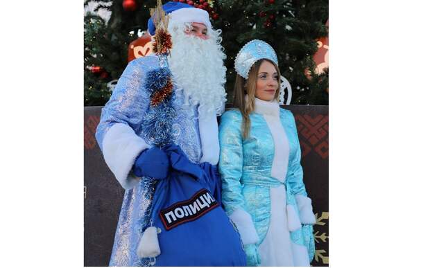 В новогодних праздниках в Рязани участвует Полицейский Дед Мороз