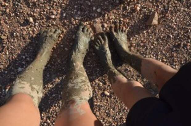 feet in the muck