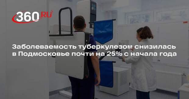 Заболеваемость туберкулезом снизилась в Подмосковье почти на 25% с начала года