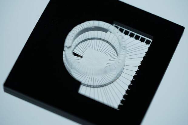 A newly fabricated microelectrode array.
