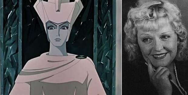 Образ Снежной Королевы в мультфильме 1957 года и ее прототип — актриса Мария Бабанова