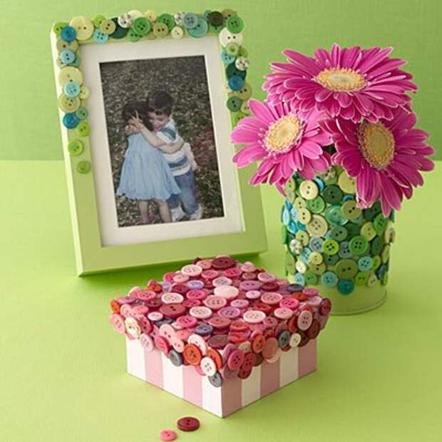 декор из пуговиц