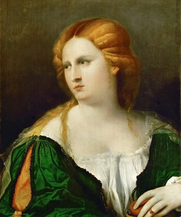 Музей истории искусств - Якопо Пальма I - Портрет девушки в зеленом платье