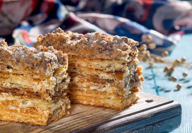 наполеон со сгущенкой рецепт