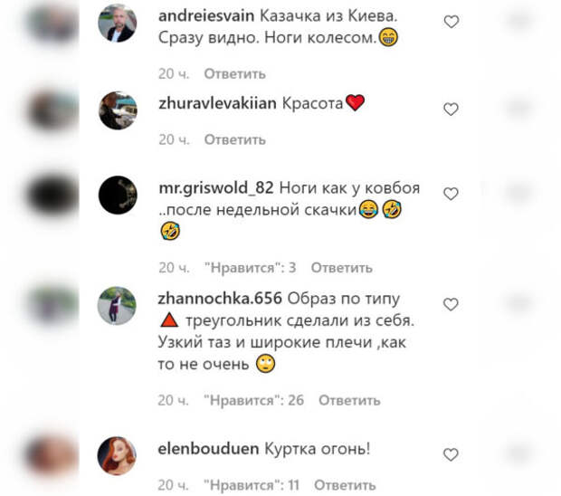 Комментарии пользователей Instagram