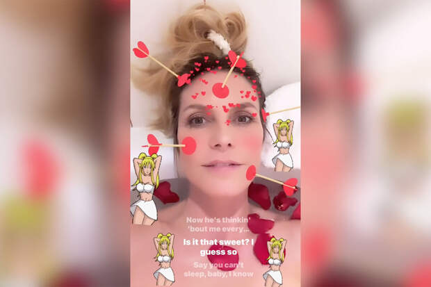 Супермодель Хайди Клум выложила видео из ванны