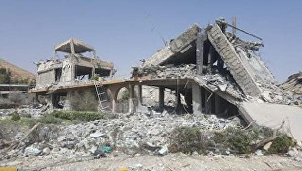 Исследовательский центр в Сирии, разрушенный в результате авиаударов коалиции. Архивное фото