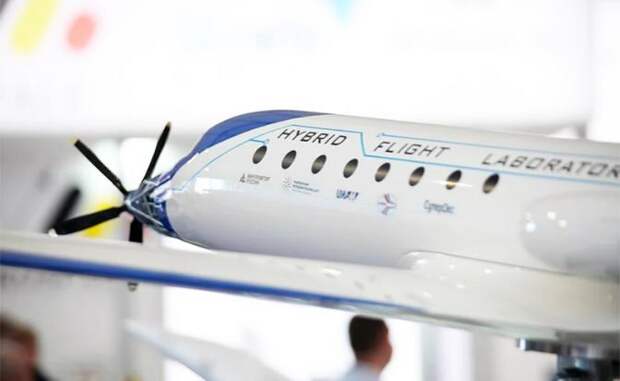 На фото: макет российского самолета «Электролет Су-2020»