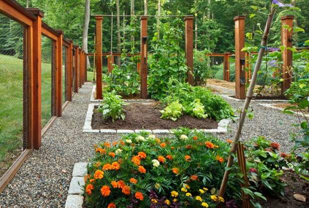 Красиво оформленный огород подчеркнет ваши чувство вкуса и индивидуальность
