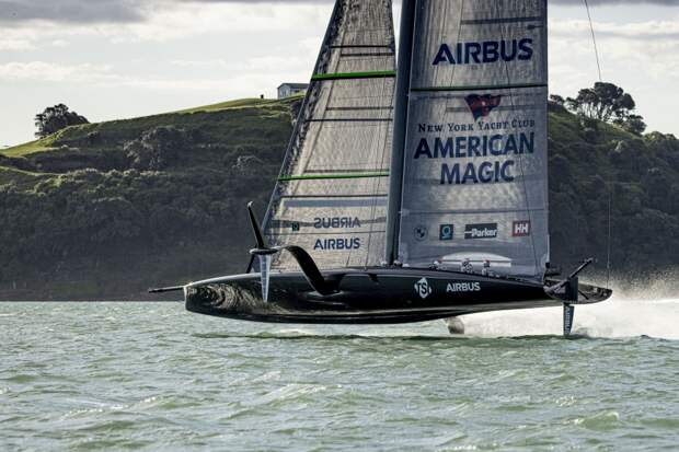American Magic’s AC75 PATRIOT in Auckland.