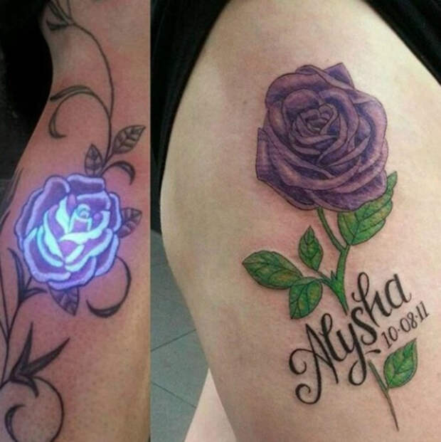 Татуировка с изображением розы.
