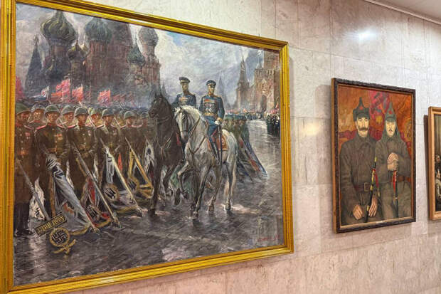 В Музее Победы показали портреты маршалов и сцену чаепития Жукова с Киркоровым