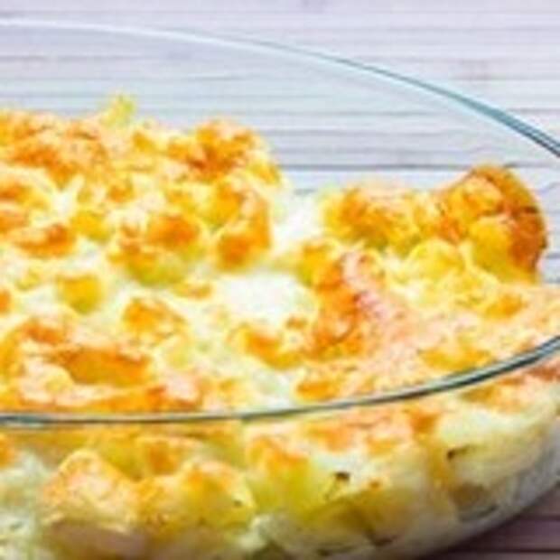 Запеканка из цветной капусты под белым соусом