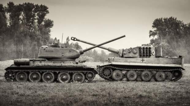 Т-34 против «Пантера». | Фото: cloudarticles.info.
