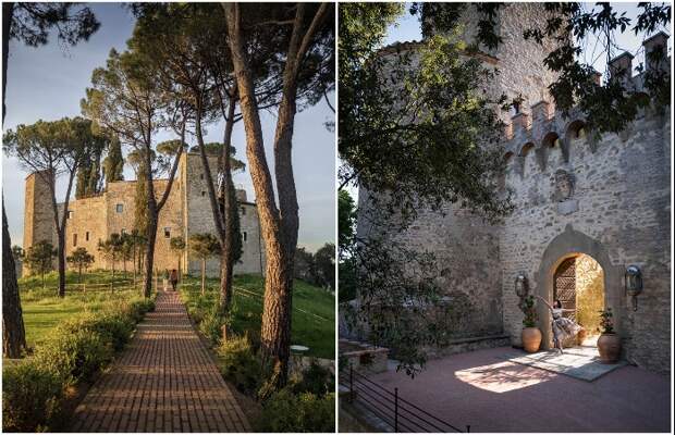 Старинный замок превратили в отель с изысканной обстановкой (Castello Di Reschio Hotel, Италия).