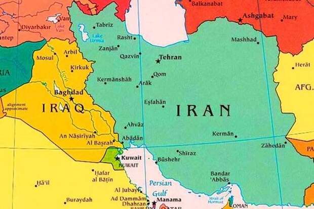 Карта Ирана и Ирака.../Фото с сайта thebaghdadpost.com