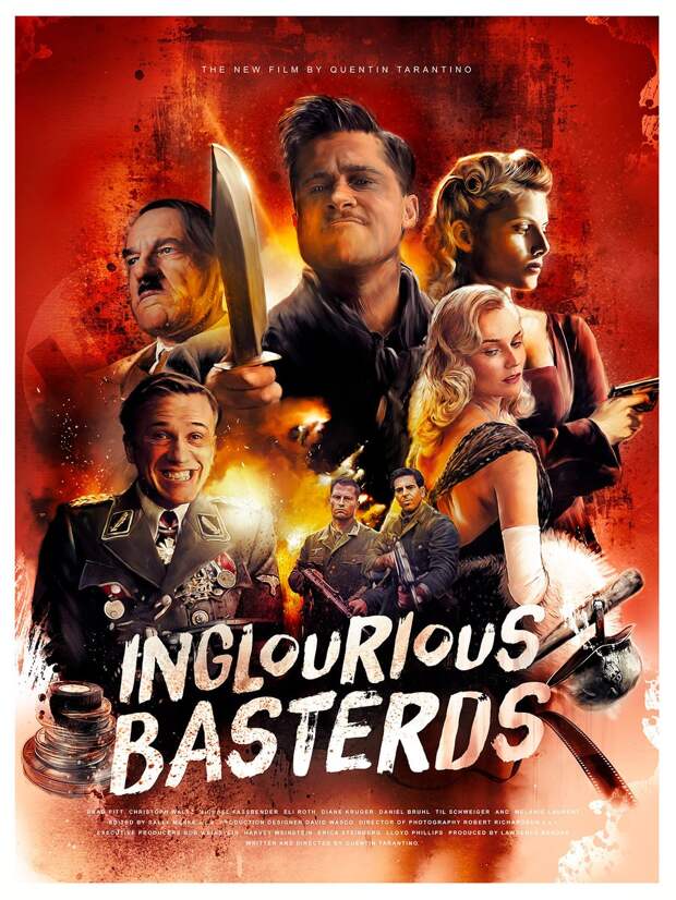 "Бесславные ублюдки", США-Германия, 2009, Universal Pictures, режиссёр и автор сценария Квентин Тарантино, композитор Эннио Морриконе