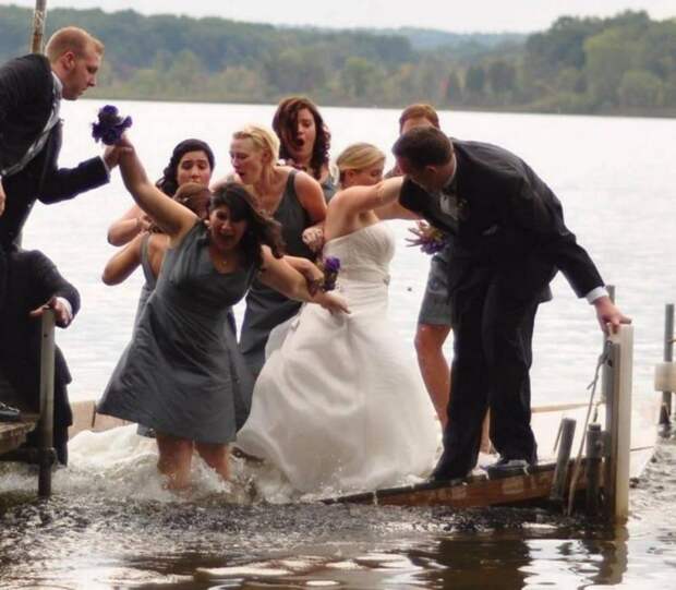 Плавающая свадьба день, момент, неудача, подборка, фото, человек, юмор