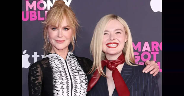 Николь Кидман в прозрачной юбке и Эль Фаннинг в "мужском" костюме посетили премьеру сериала в Нью-Йорке