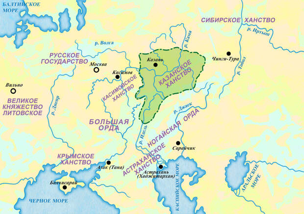 Россия и татарские Орды(ханства) в 30-х годах XVI века