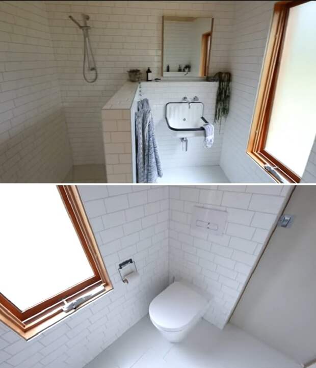 В контейнерном доме имеется благоустроенная ванная комната с туалетом (Австралия).