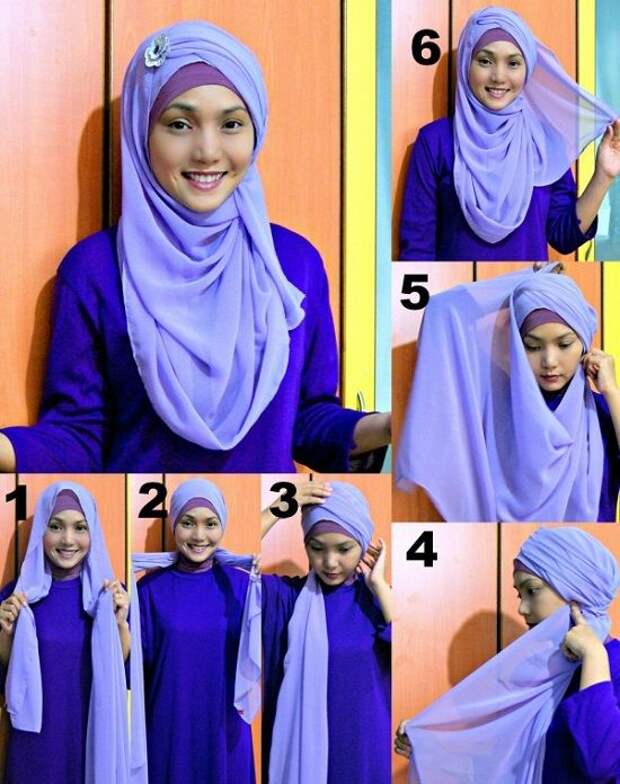 Как одевать мусульманский платок