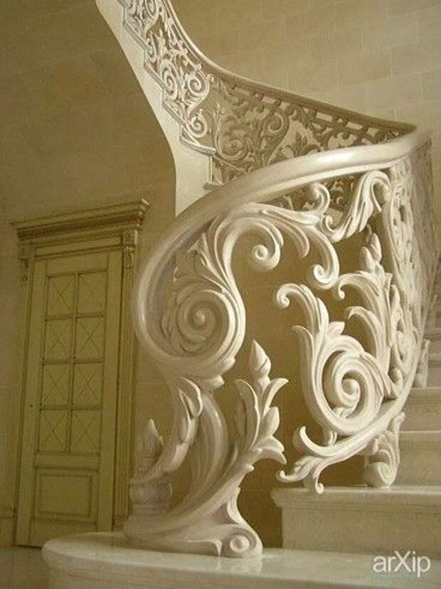 Carved railings