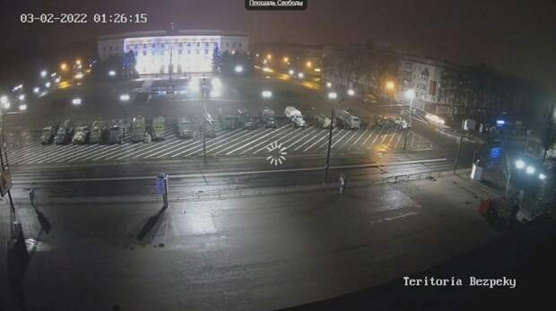 Скриншот с камер видеонаблюдения Херсона