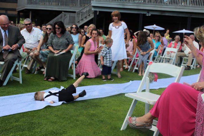 This Happened Last Weekend To The Ring Bearer At My Friend's Wedding