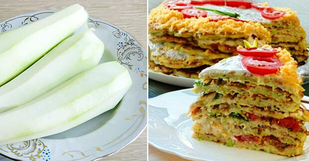 кабачковый торт с помидорами