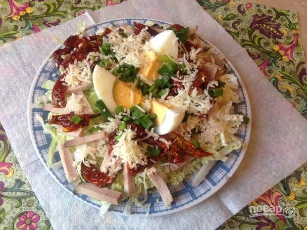 Мясной салат с пекинской капустой Мясной салат с пекинской капустой