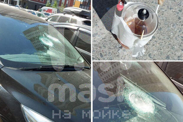 В Петербурге в автомобиль бросили зажигательное устройство, но оно не сработало