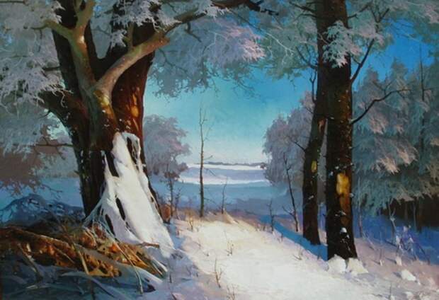 Зимний лес в живописи