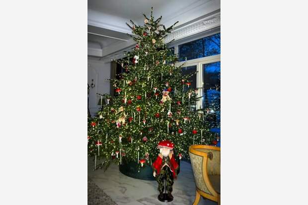 Рудковская украсила дом мухоморами