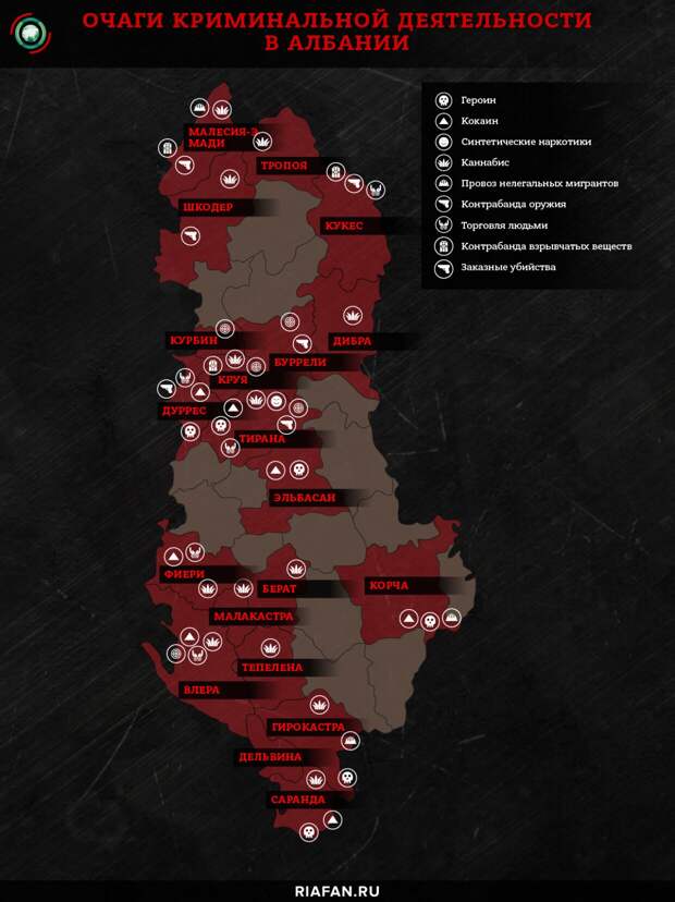 Албанская мафия: как местные торговцы оружием, наркотиками и людьми стали известны во всем мире
