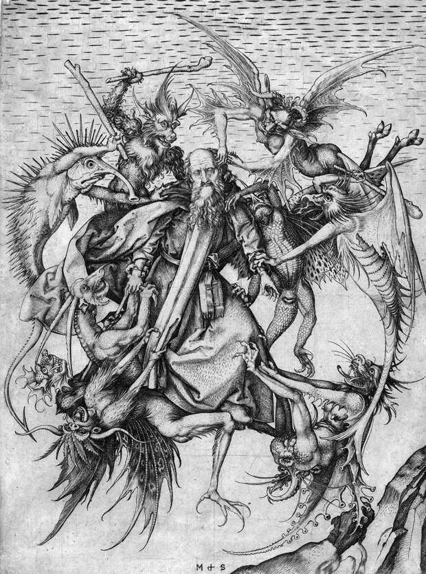 Martin Schongauer - Saint Anthony Tormented by Demons
