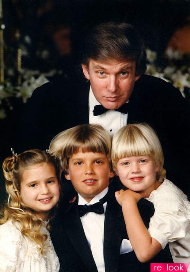 Иванка Трамп с отцом и братьями