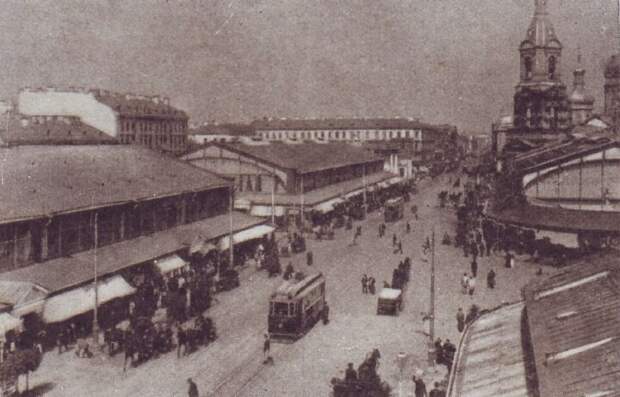 Сенная площадь в 1907 году. 1955 год, СССР, история, ленинград, факты