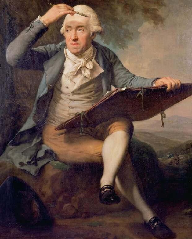 Портрет художника Адриана Зингга. (1796-99) Холст, масло. 160 см х 98 см. Художник: Anton Graff. Портрет художника Адриана Зингга. (1796-99) Холст, масло. 160 см х 98 см. Художник: Anton Graff.