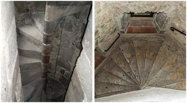 Спиральная лестница средневекового замка - большая проблема для его захватчика. /Фото: fishki.net