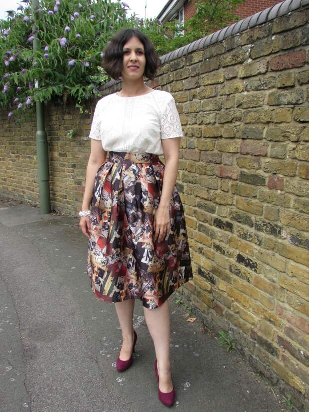Full midi printed skirt Full midi printed skirt