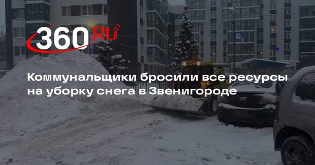 Коммунальщики бросили все ресурсы на уборку снега в Звенигороде