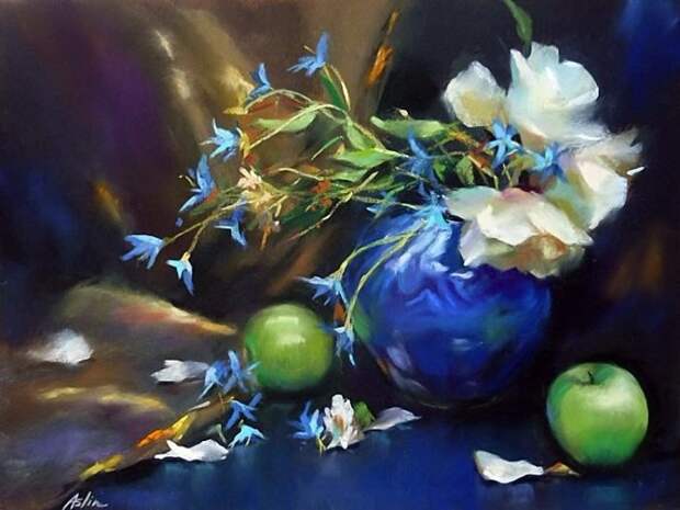 Задумчивая цветочная нежность в творчестве художницы Мэри Эслин (Mary Aslin)