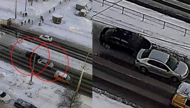 Два легковых автомобиля столкнулись в Петрозаводске